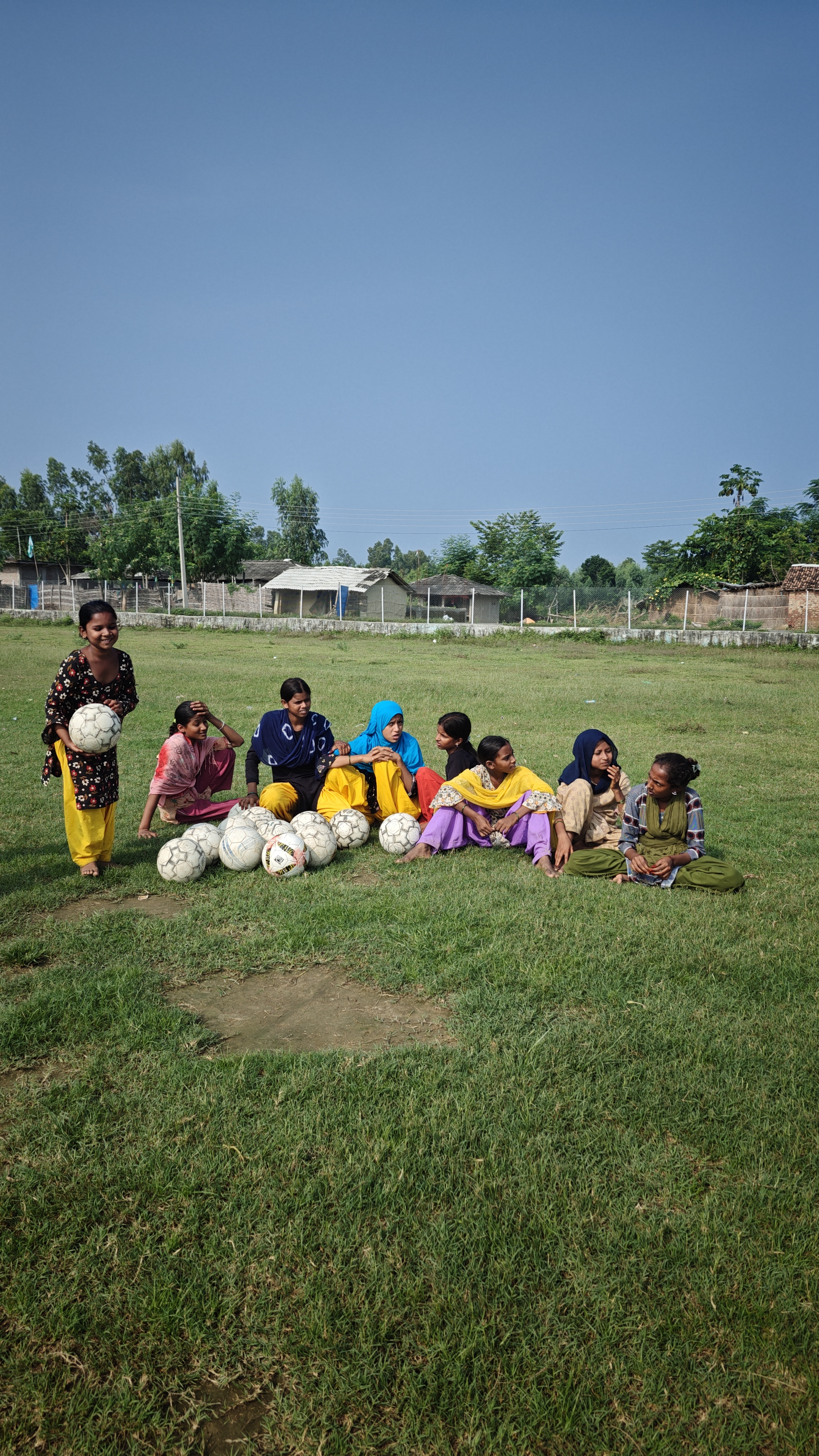 Youth learning computer skills