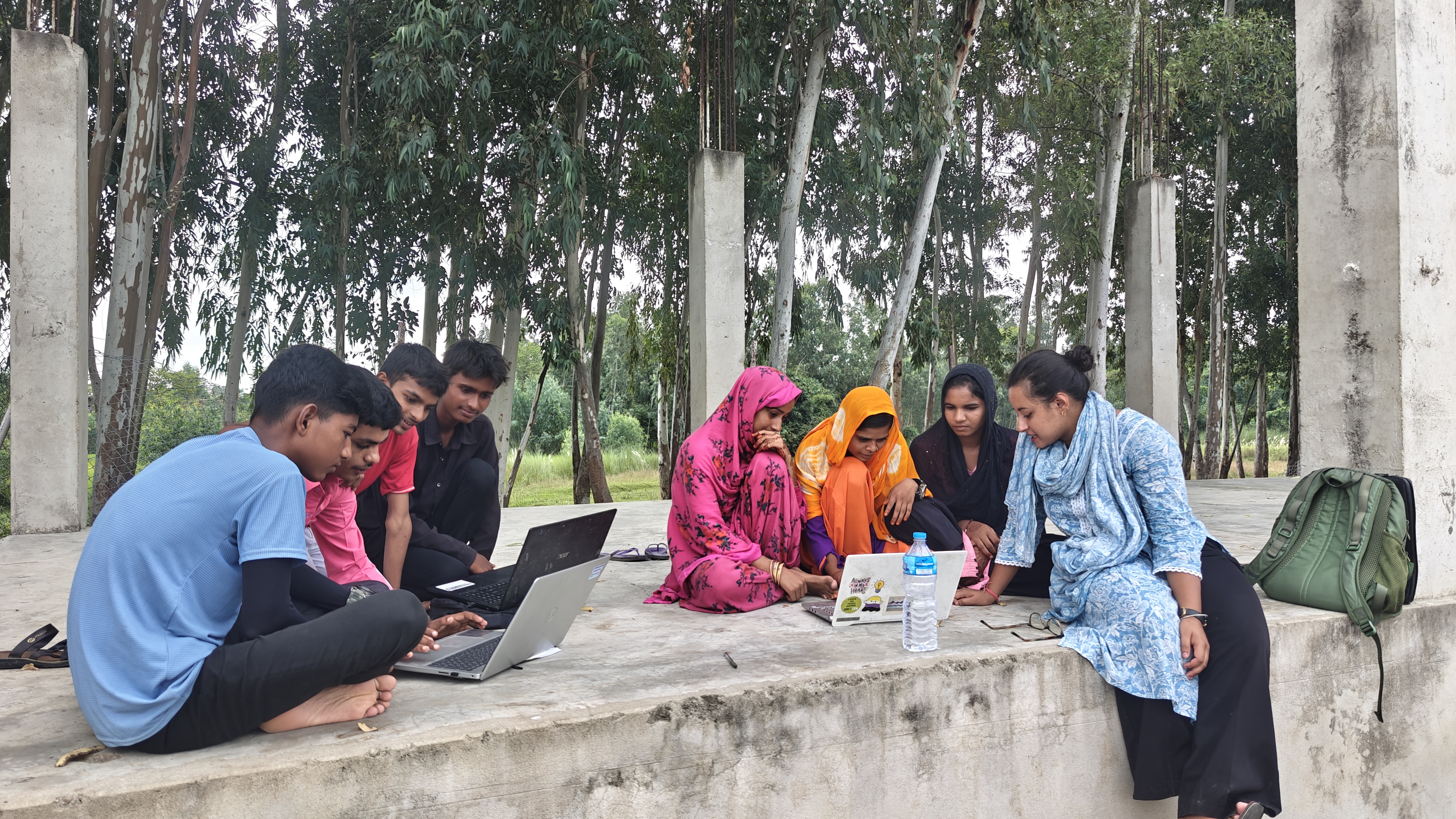 Children and community members of Sarlahi, Nepal