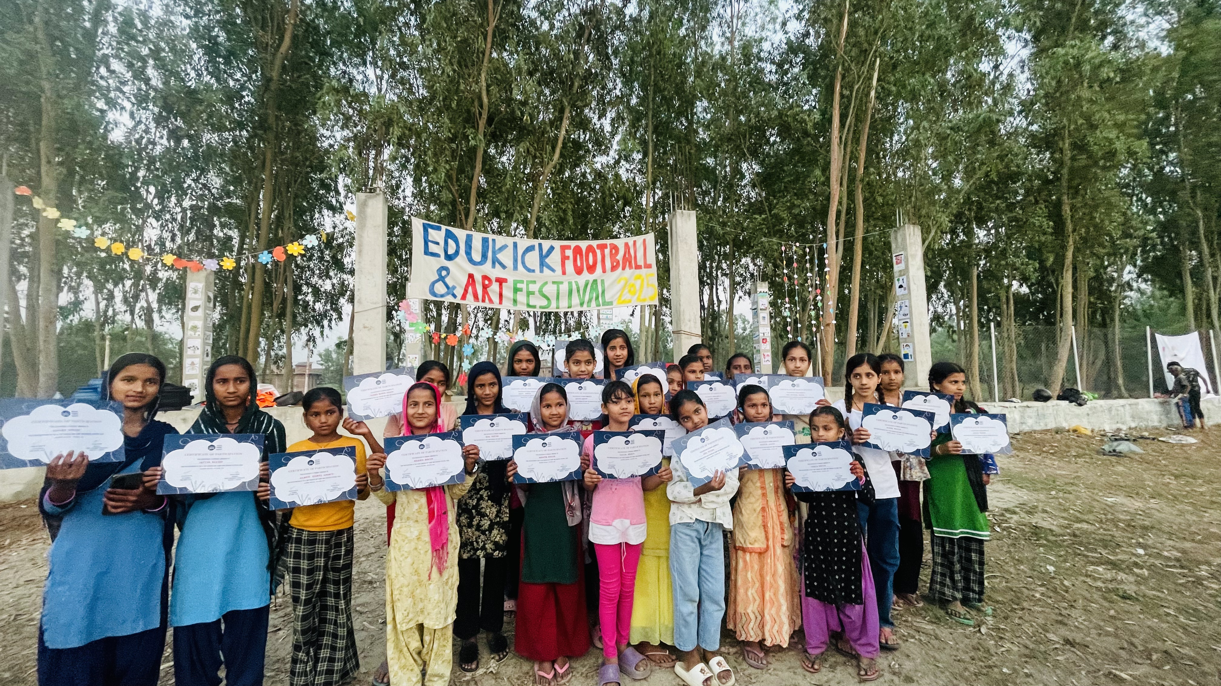 Bibek and Prajita with the Majurwa community
